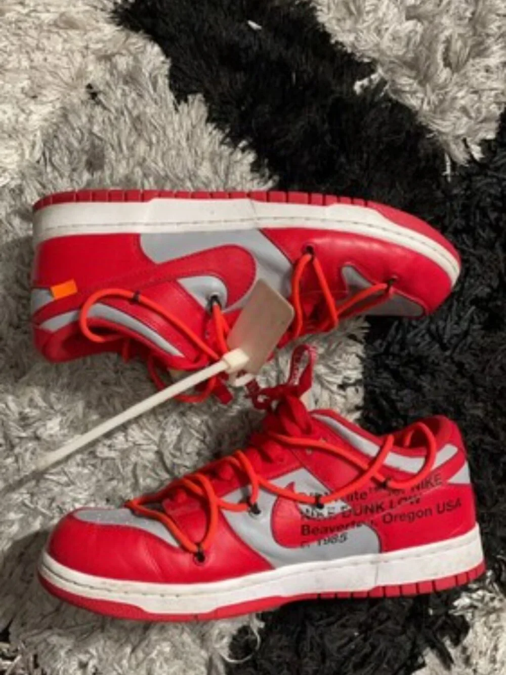 Nike Dunk Low x OFF-WHITE University Red 2019 CT0856-600 Men's Size 7.5